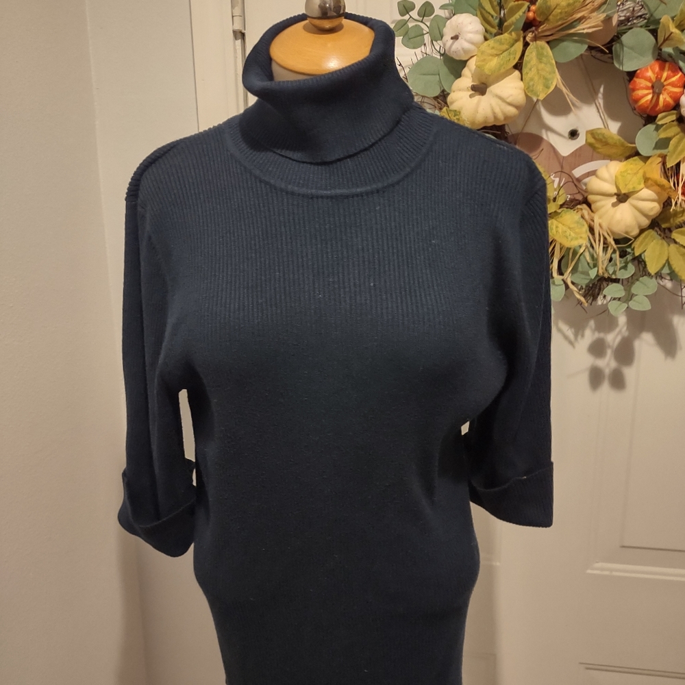 United States Sweaters 3/4 Sleeve Ribbed Blue XL